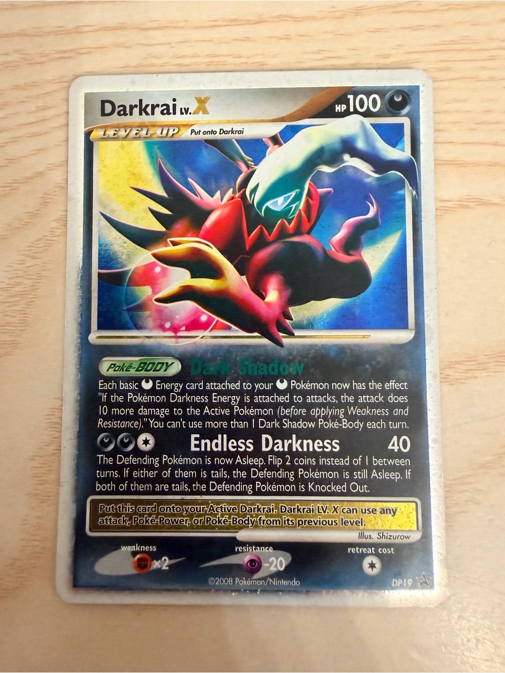 Darkrai LV. X DP Promo Pokemon Card